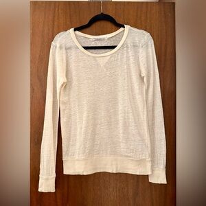 Women's Cream Long Sleeve Top